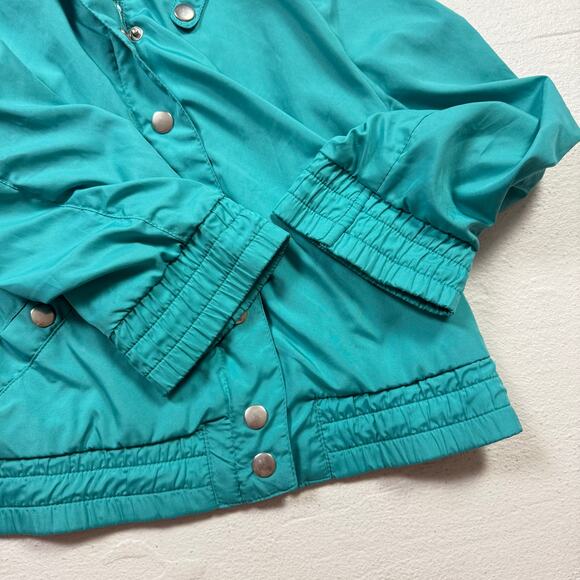 Divided By H&M Teal Bomber Moto Jacket, Size 6 - Picture 9 of 10